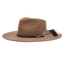 Luna Ninakuru Natural Turquoise Wool Hat Leather Band
