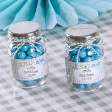 Mini Glass Mason Jar Personalized Baby Shower Favors By Kate Aspen Mason Jar Baby Shower Personalized Baby Shower Favors Mini Mason Jars