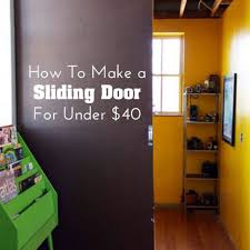 The unfinished natural wood frame can be installed to either side of the door opening. Diy Home Decor How To Make A Sliding Door For Under 40 Apartment Therapy