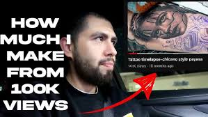 How much YouTube paid me for a 100 thousand viewed video (TATTOO TIMELAPSE) 