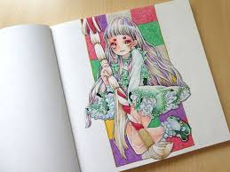 ﾒｲｷﾝｸﾞ １００均コピックと色鉛筆で塗ってみました ssぬりえより 塗り絵日記 色鉛筆 塗り絵 色鉛筆 イラスト