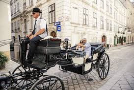 Is a company providing round trips and sightseeing tours thru the center of vienna. Austria Vienna Tourists On Sightseeing Tour In A Fiaker Heterosexual Couple Couple Stock Photo 177571254
