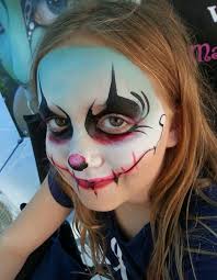 Scary Clown Half Sugar Skull Face Painting Halloween Scary Face Paint Face Painting Halloween Kids