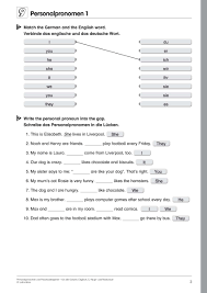 Das pronomen heißt dann immer it, auch wenn man im deutschen er oder. Sekundarstufe Unterrichtsmaterial Englisch Inklusion Personalpronomen Und Possessivbegleiter Fur Alle Schuler