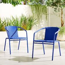 All Weather Wicker Stacking Chair Set Of 2 Westelm In 2020 Affordable Outdoor Furniture Cheap Outdoor Furniture Outdoor Dining Chairs