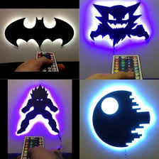 Remote Control Led Night Light Lamps En 2020 Decoracion Friki Disenos De Camas Paredes Iluminadas