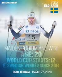 Efter niondeplatsen i falun kan landslagets medicinska team nu stoppa henne från ski tour 2020 kommande helg. Fis Cross Country Skiing Todays Fiscrosscountry Rockstar Frida Karlsson By Nordicfocus Facebook