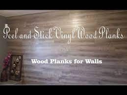 Diy Peel And Stick Vinyl Wood Planks For Walls Youtube Vinyl Wood Planks Stick On Wood Wall Wood Accent Wall