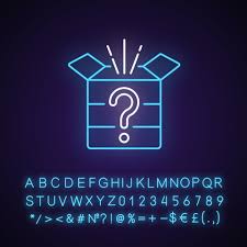 Make money decluttering your home and selling unused items. Mystery Box Neon Light Icon Chest With Question Mark Win Surprise Solving Puzzles Outer Glowing Effect Sign With Alphabet Numbers And Symbols Vector Isolated Rgb Color Illustration 2825360 Vector Art At Vecteezy