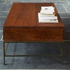 Rustic Storage Coffee Table Caf 233 Westelm 500 But It Opens Up Coffee Table Coffee Table With Storage Rustic Storage