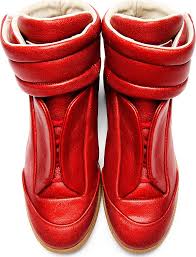 Explore the latest selection of maison margiela shoes today. Maison Martin Margiela Red Future High Top Sneakers Ssense Margiela Sneakers Margiela Shoes Sneakers Men Fashion