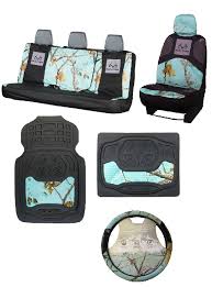Realtree Mint Steering Wheel Cover Floor Mats Front And Back Front And Back Seat Covers Camo Truck Accessories Camo Car Accessories Blue Car Accessories