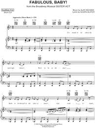Fabulous Baby From Sister Act The Musical Sheet Music In F Major Transposable Download Print Sku Mn0192709