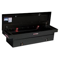 Weather Guard 71 5 In Gloss Black Aluminum Full Size Crossbed Truck Tool Box 117 5 02 The Home Depot In 2020 Truck Tool Box Truck Tools Diamond Plate
