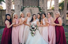 Ombre Bridesmaids Dresses Burgundy And Pink Ombre Bridesmaid Dresses Bridesmaid Wedding Bridesmaid Dresses