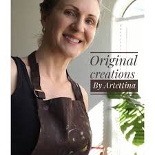 Original painting Art Nouveau ocean moon illustration artwork signed Ooak