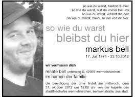 Alle Traueranzeigen für Markus Bell