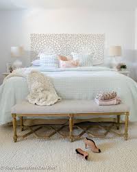 I like the white bedding and then the quilt at the bottom echoing. Diy Mint Green Master Bedroom Budget Makeover Four Generations One Roof