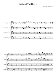 Scotland the brave (scottish gaelic: Scotland The Brave Sheet Music For Saxophone Alto Saxophone Ensemble Musescore Com