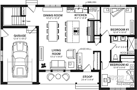 House Plan 2 Bedrooms 1 Bathrooms