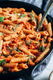 Creamy Tomato Spinach Pasta Making Thyme For Health Recipe In 2020 Spinach Pasta Creamy Tomato Pasta Recipes Spinach Pasta Recipes