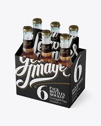 The psd file is fully editable: White Paper 6 Pack Beer Bottle Carrier Mockup 3 4 View High Angle Shot In Bottle Mockups On Yellow Images Object Mockups Beer Bottle Carrier Bottle Carrier Bottle Mockup