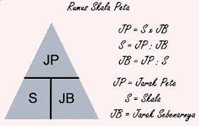 Dengan menggunakan rumus di atas, maka kita dapatkan rumus jarak sebenarnya di peta geografi atau matematika sebagai berikut: 1 Meter Berapa Cm Berikut Cara Menghitung Skala Jarak Peta