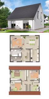 Klassisches Einfamilienhaus Mit Satteldach 5 Zimmer Grundriss Quadratisch 120 Qm 2 Kinderzimmer Haus Architektur Town Country Haus Architektur Haus Design
