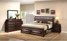 G8875c Kb3dmn 4 Piece Bedroom Set With King Size Storage Bed Dresser Mirror Sin Bedroom Sets Furniture King King Bedroom Furniture Bedroom Furniture Sets