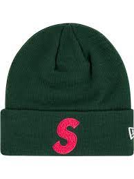Supreme New Era Knitted Beanie Farfetch In 2021 Beanie Knit Beanie Hat Designs