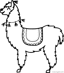 Inside this llama coloring page set, we've included 7 unique pages loaded with llama fun! Pretty Smiling Llama Coloring Page Coloringall