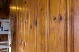 Knotty pine wood wall paneling. Painting Knotty Pine Walls Rehab Dorks