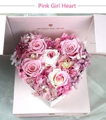 Heart shaped flower box is hot sale in europe and russian these two days due to it means good. China Eternal Life Flower Preserved Roses Flower 5 Roses Heart Shaped Gift Box For Your Love China Preserved Flower Rose And Valentines Day Price