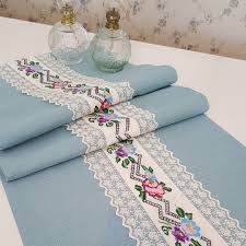 411 Likes 15 Comments Patishka Home Ev Tekstil Patishka Home On Instagram Omur Defterimize Bir Gun Table Runner And Placemats Home Textile Table Linens
