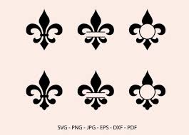 Download Fleur De Lis Monogram Graphic By Redcreations Creative Fabrica PSD Mockup Templates