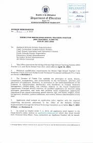 Doing so would entail your professionalism and you would have the chance to show the sincerity of your application without having the interview first. Deped Division Of Toledo City Posts Facebook