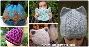Find a lot of free baby knitting patterns and and learn how to knit baby booties, baby hats, pixie hats, baby rompers, knitted onesies, diaper covers, knitted cardigans, knitted pullovers, wool hats, and a lot of easy an fun patterns! Kitty Cat Hat Knitting Patterns Size Baby To Adult Free