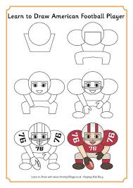 Learn To Draw An American Football Player Sports Drawings Football Player Drawing Drawing For Kids
