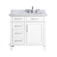 What are the shipping options for bathroom vanities? Home Decorators Collection Sonoma 36 Inch W X 22 Inch D Bath Vanity In White With Carrara The Home Depot Canada