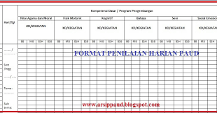 Check spelling or type a new query. Format Penilaian Harian Paud Terbaru Tahun 2018 2019 Arsip Paud