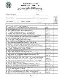 Maintain monthly inventory of all finished goods stored in warehouse(s), and accurately report all daily shipments of finished product, as well as material and equipment receipts. Fire Prevention Inspection Checklist