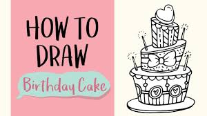 All you have to do is color it in to look like your own cake that you wish you. Birthday Cake Drawing Step By Step At Paintingvalley Com Explore Collection Of Birthday Cake Drawing Step By Step