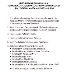 Bapak pimpinan pt.rambang jaya kayu agung kab.ogan komring ilir ditempat dengan hormat, saya yang bertanda tangan di bawah ini nama alamat. Pengajuan Sk Pengganti Ijin Pendirian Operasional Madrasah Karena Hilang Seksi Pendidikan Madrasah Kemenag Kab Kuningan