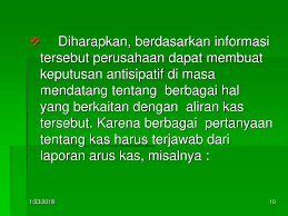 Penyusunannya merupakan metode tidak langsung. Laporan Arus Kas Cash Flow Report 1 23 Ppt Download