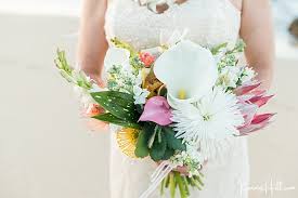 Calla lilies can make any statement you want — whether it's sweet and playful, romantic. 100 Beach Wedding Bouquets Tropical To Boho Inspiration