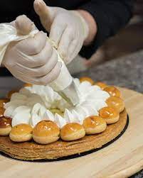 Saint Honore From The Famous Stohrer Repost From Stohrer Delicesville Pochage Avec Minutie De La Creme Chantilly S Pastry Desserts Instagram Pictures