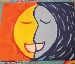 It is used for tents and sails on boats and other places where a sturdy material would be. Half Sun Half Moon Painting Easy Novocom Top