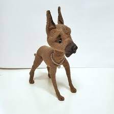 Great Dane Crocheted A Copy Of This Dog The Perfect Pet Etsy Custom Stuffed Animal Custom Pet Portraits Pet Memorial Gifts