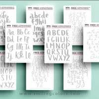 Hand lettering practice worksheets volume 2 | faux calligraphy. Lettering Worksheets 9 Free Printable Practice Sheets To Trace Smiling Colors
