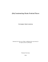 Pdf Re Constructing Music Festival Places Phd Thesis